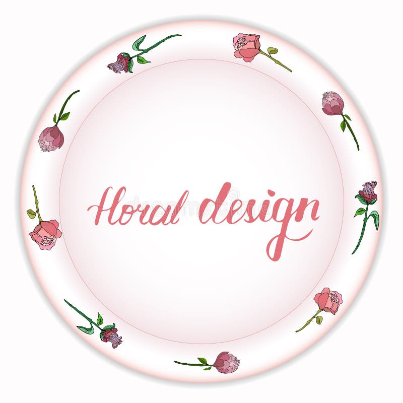 Härlig bukett av pioner på en rosplatta royaltyfri illustrationer Härlig bukett av pioner på en rosplatta royaltyfri illustrationer
