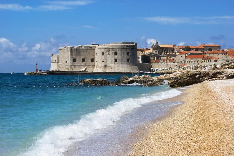 Härlig dubrovnik sikt fotografering för bildbyråer