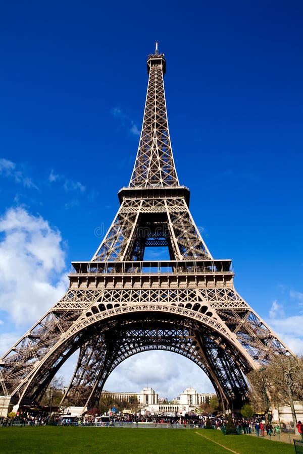 Härlig eiffel paris tornsikt arkivfoto