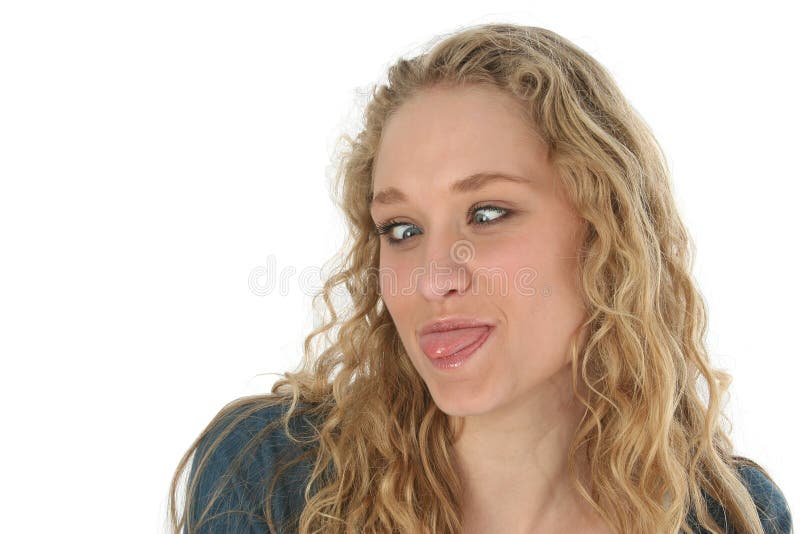 härlig flickatunga arkivbild härlig flickatunga arkivbild