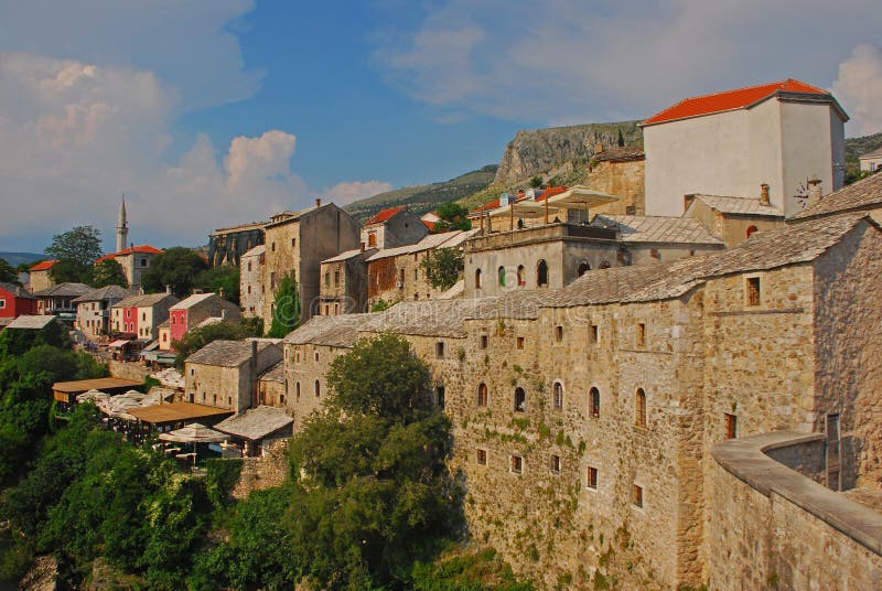 Härlig gammal stad av Mostar i Bosnien