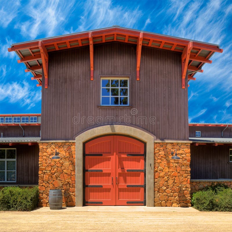 HDR image of a beautiful winery building in Shenandoah Valley, California. HDR image of a beautiful winery building in Shenandoah Valley, California.