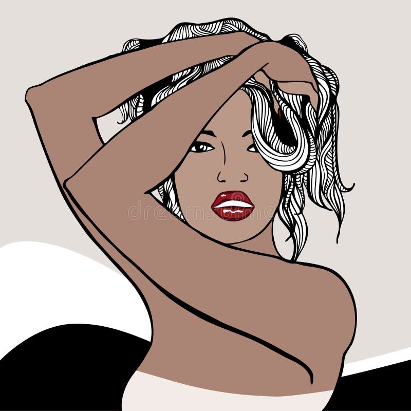 härlig lady royaltyfri illustrationer härlig lady royaltyfri illustrationer