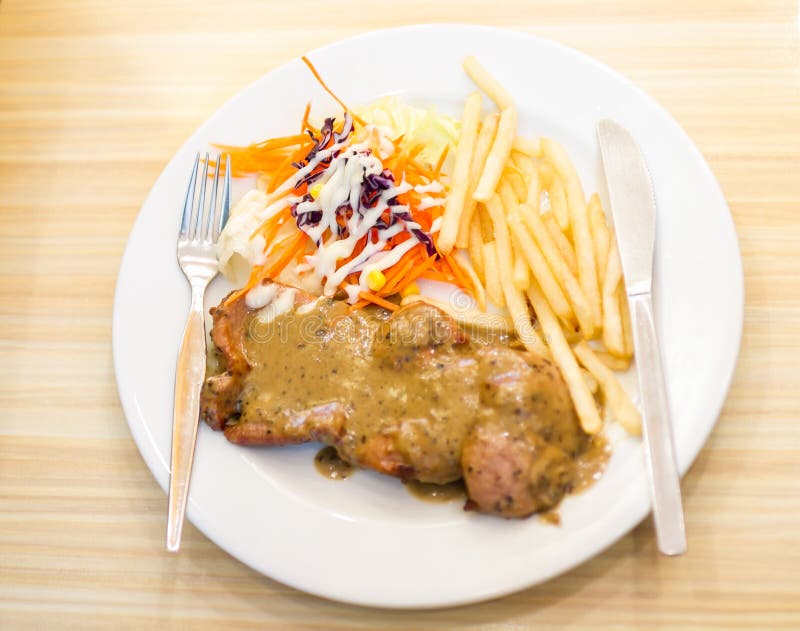 härlig läcker porksteak arkivbilder härlig läcker porksteak arkivbilder