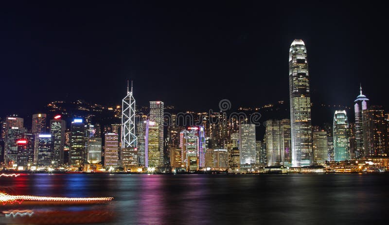 Hong Kong cityscape, night view Photo taken on: Aug 21th, 2009. Hong Kong cityscape, night view Photo taken on: Aug 21th, 2009