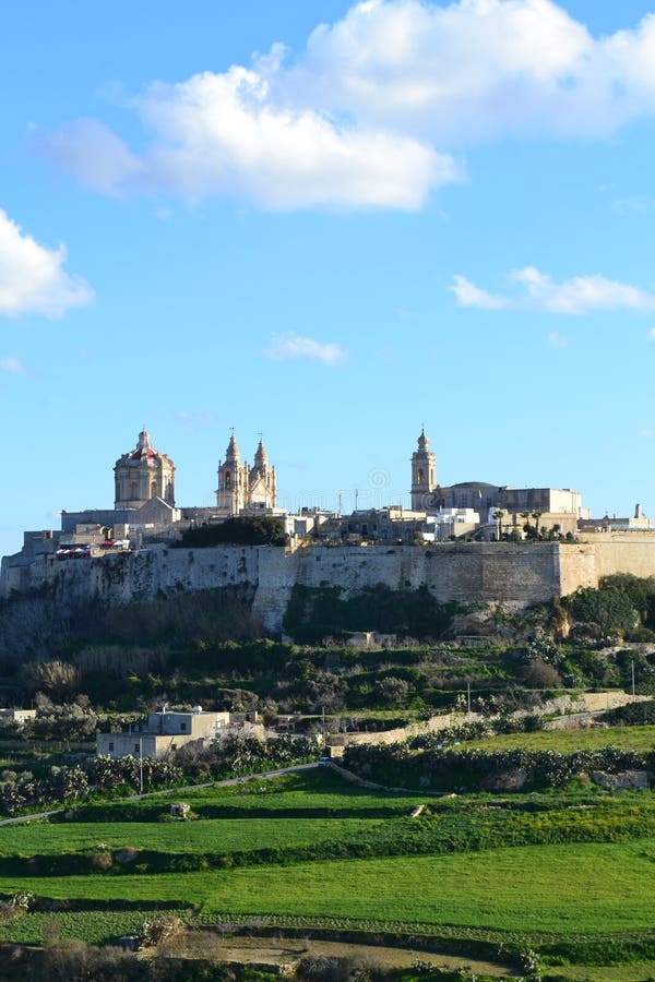 Härlig sikt av Lmdina den gamla staden av Malta royaltyfri fotografi Härlig sikt av Lmdina den gamla staden av Malta royaltyfri fotografi