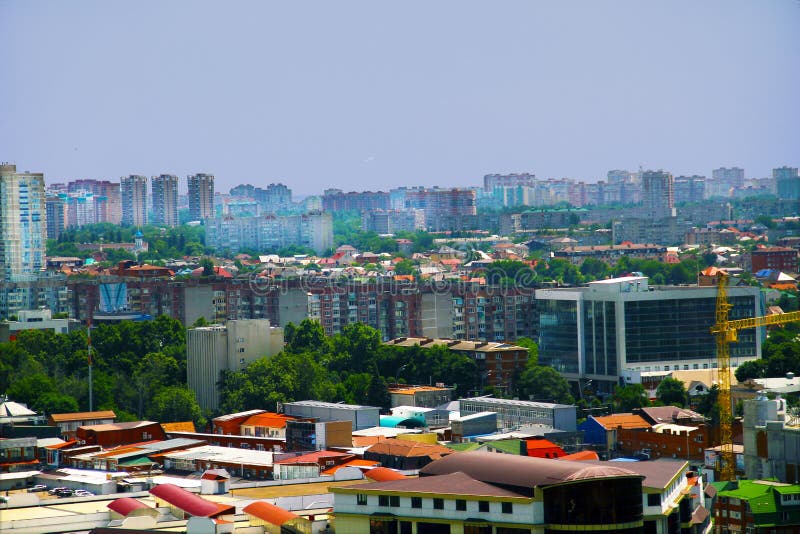 Härlig sikt av staden av Krasnodar arkivbild Härlig sikt av staden av Krasnodar arkivbild