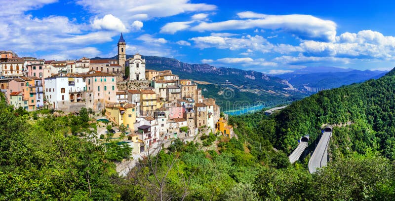 Panoramic view of Colledimezzo village,Abruzzo,Italy. Panoramic view of Colledimezzo village,Abruzzo,Italy.