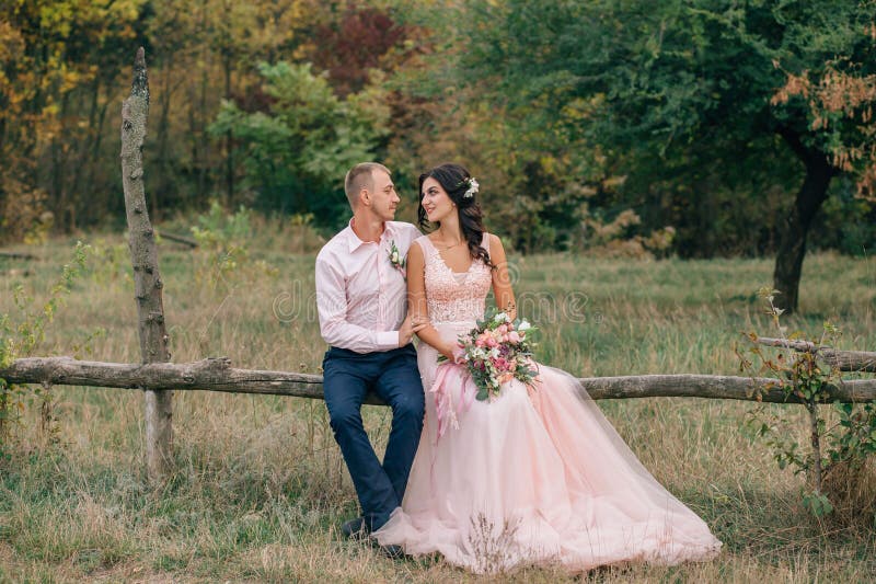 Vackert bröllop arkivbild