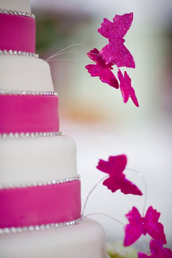 Vacker bröllopstårta royaltyfri fotografi
