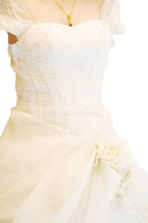 Vacker brudklänning royaltyfria foton