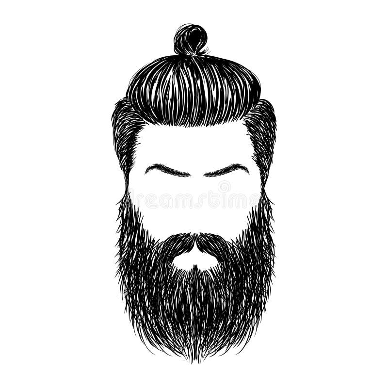 Hår och skägg vektor illustrationer Hår och skägg vektor illustrationer