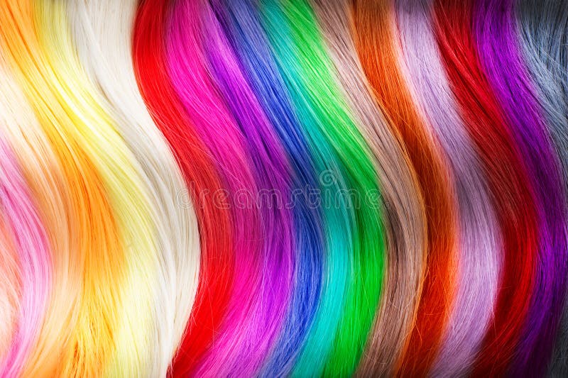 Hårfärgpalett Färgade hårfärger