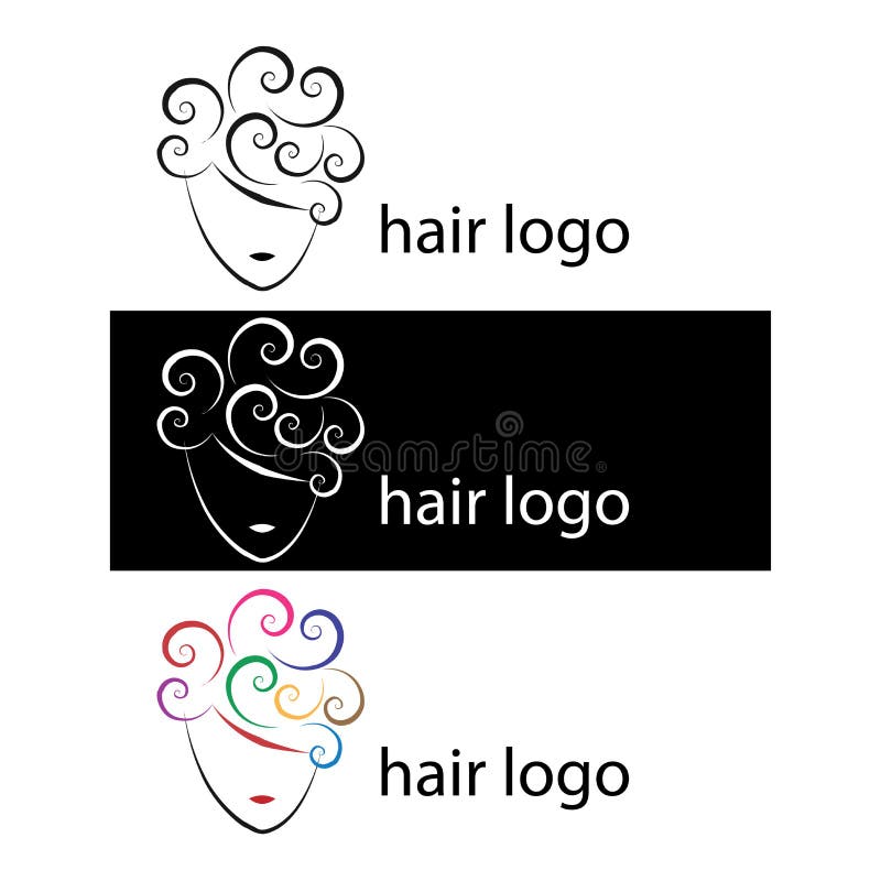 hårlogoer stock illustrationer hårlogoer stock illustrationer