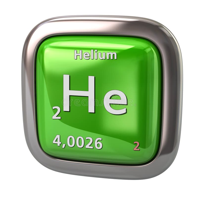 Hélio ele elemento químico do ícone do verde da tabela periódica ilustração do vetor Hélio ele elemento químico do ícone do verde da tabela periódica ilustração do vetor