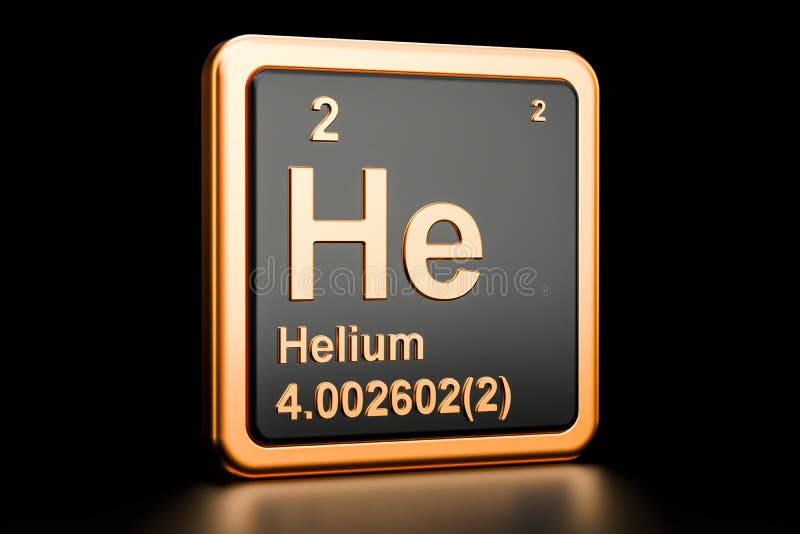 Hélio ele elemento químico rendição 3d