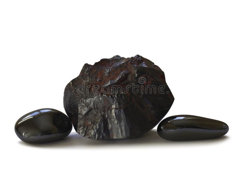Hématite - polie et naturelle photographie stock libre de droits Hématite - polie et naturelle photographie stock libre de droits