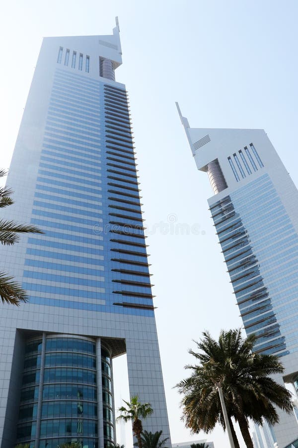 Jumeirah Emirates Towers Hotel in Dubai UAE on Sep 29 2017. beautiful architecture twinning building in Dubai. Luxurious hotel. Shorter tower has 54 floors and the other has 56 floors. Jumeirah Emirates Towers Hotel in Dubai UAE on Sep 29 2017. beautiful architecture twinning building in Dubai. Luxurious hotel. Shorter tower has 54 floors and the other has 56 floors.