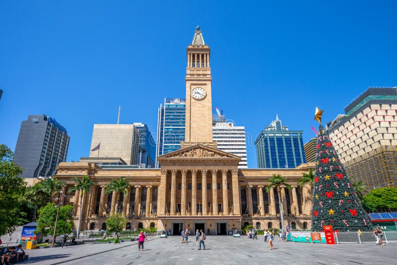 Hôtel de Ville de Brisbane, le siège du conseil municipal de Brisbane, situé au Roi George Square photographie stock libre de droits Hôtel de Ville de Brisbane, le siège du conseil municipal de Brisbane, situé au Roi George Square photographie stock libre de droits