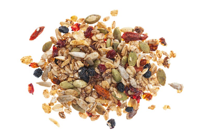 Hög av hemlagad granola fotografering för bildbyråer Hög av hemlagad granola fotografering för bildbyråer