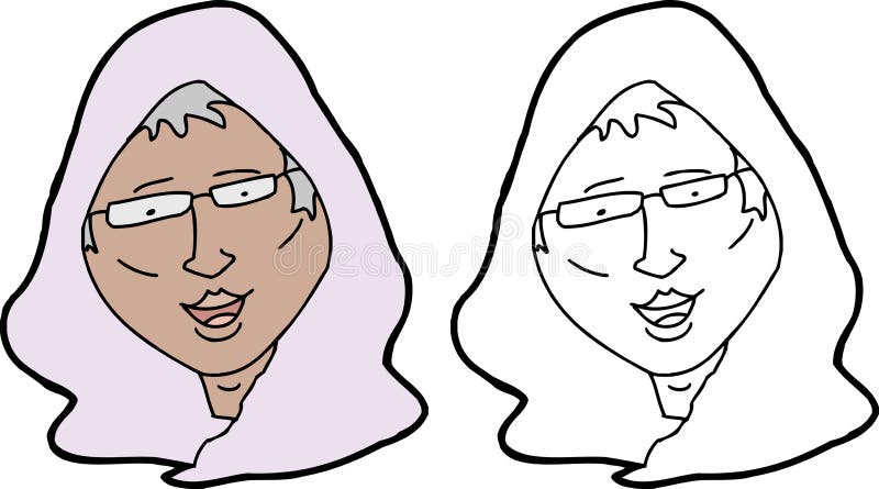 Hög muslimsk kvinna royaltyfri illustrationer Hög muslimsk kvinna royaltyfri illustrationer