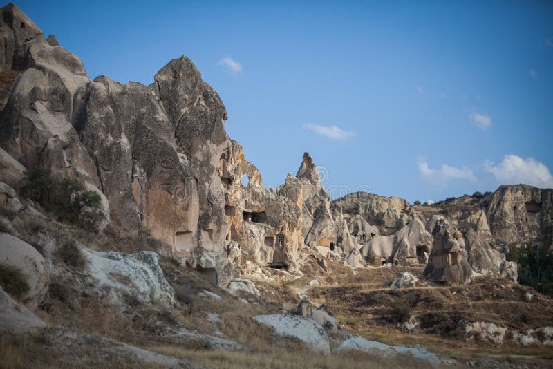 Höhlen in Cappadocia, die Türkei lizenzfreie stockfotos