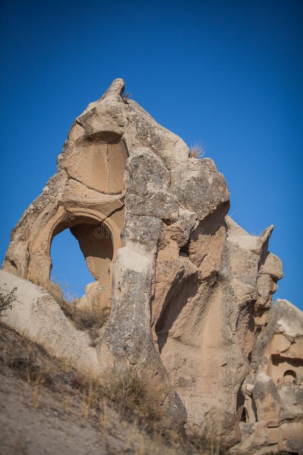 Höhlen in Cappadocia, die Türkei stockfotos