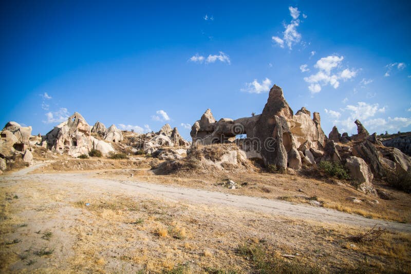 Höhlen in Cappadocia, die Türkei lizenzfreies stockfoto