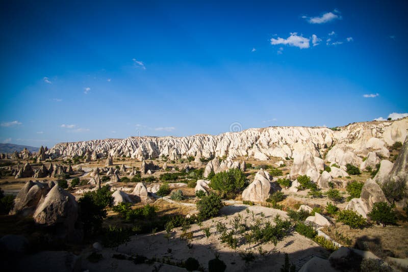 Höhlen in Cappadocia, die Türkei lizenzfreies stockfoto