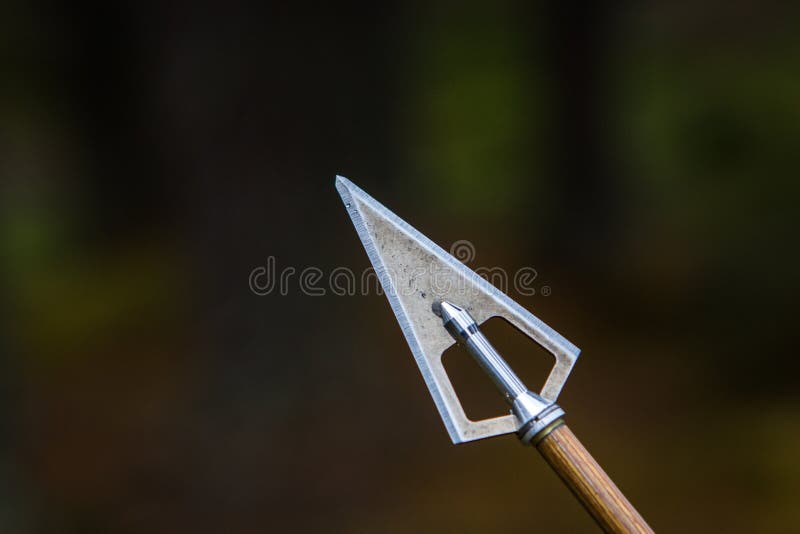 Sharp steel arrow blade, hunting weapon, scotland, highlands, united kingdom. Sharp steel arrow blade, hunting weapon, scotland, highlands, united kingdom.