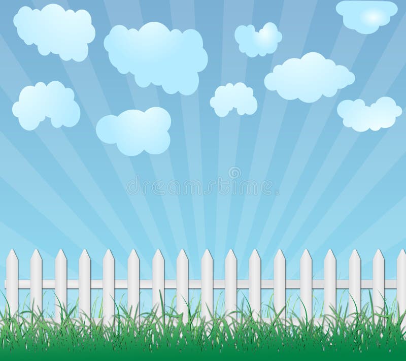 Hölzerner Zaun und Gras vektor abbildung Hölzerner Zaun und Gras vektor abbildung