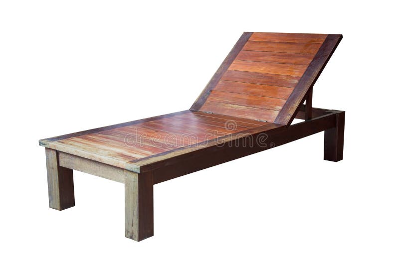 Hölzernes sunbed lokalisiert stockbilder Hölzernes sunbed lokalisiert stockbilder
