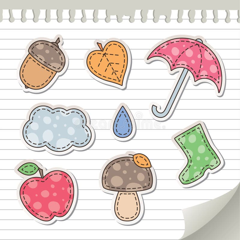 Höstetiketter stock illustrationer Höstetiketter stock illustrationer