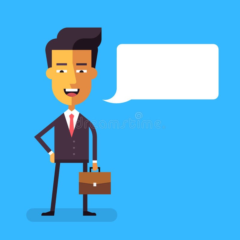 Handsome asian businessman in formal suit with a briefcase. Cartoon character -successful happy manager. Vector stock illustration in flat design. Handsome asian businessman in formal suit with a briefcase. Cartoon character -successful happy manager. Vector stock illustration in flat design.