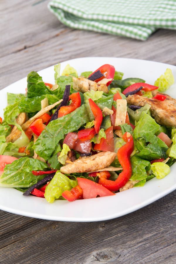 Hühner- und Gemüsesommersalat stockfoto Hühner- und Gemüsesommersalat stockfoto