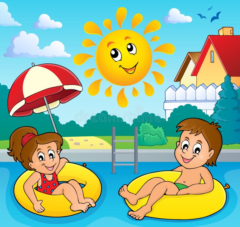 I bambini nella nuotata suona l'immagine 3 illustrazione di stock I bambini nella nuotata suona l'immagine 3 illustrazione di stock