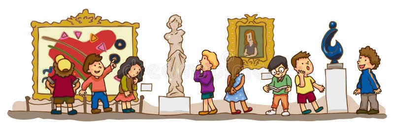 I bambini stanno avendo uno studio educativo all'AR illustrazione di stock I bambini stanno avendo uno studio educativo all'AR illustrazione di stock