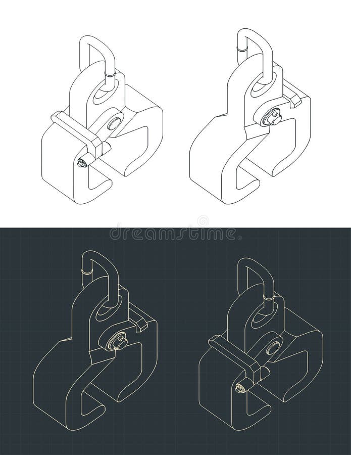 I-beam Gripper Isometric Blueprints Stock Vector - Illustration of ...