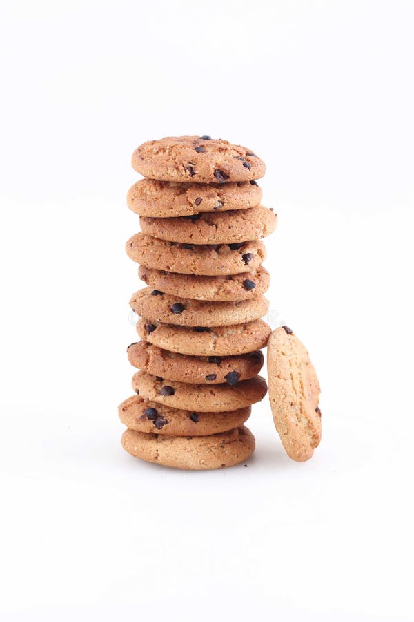I biscotti di farina d'avena con di pepita di cioccolato hanno imballato nello scorrevole immagini stock libere da diritti I biscotti di farina d'avena con di pepita di cioccolato hanno imballato nello scorrevole immagini stock libere da diritti