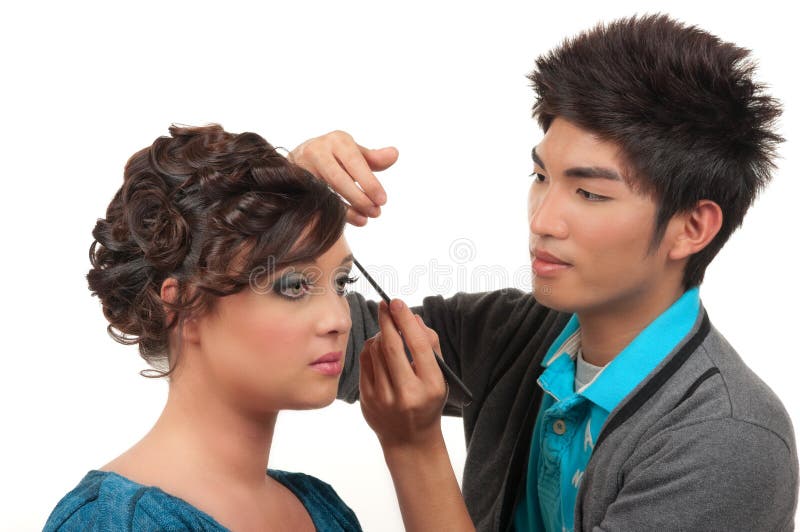 I capelli e compongono fotografia stock libera da diritti I capelli e compongono fotografia stock libera da diritti