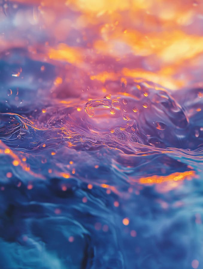 I colori della serenità scorrono attraverso l'acqua creando un'atmosfera pacifica immagini stock libere da diritti