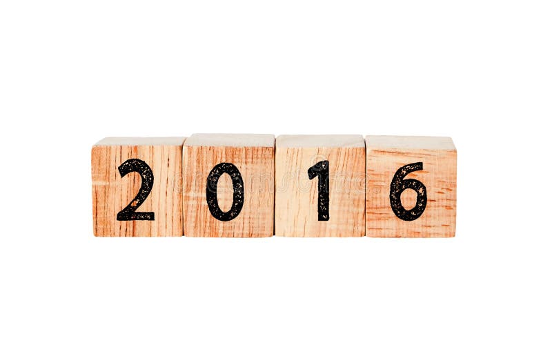 I cubi di legno da 2016 nuovi anni immagini stock I cubi di legno da 2016 nuovi anni immagini stock