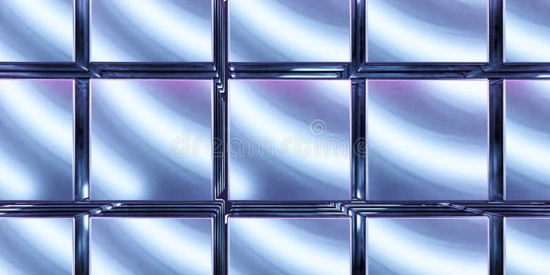 I cubi di progettazione retroriflettente di neon blu astratto nel modello geometrico 3d illustrazione di rendering illustrazione di stock