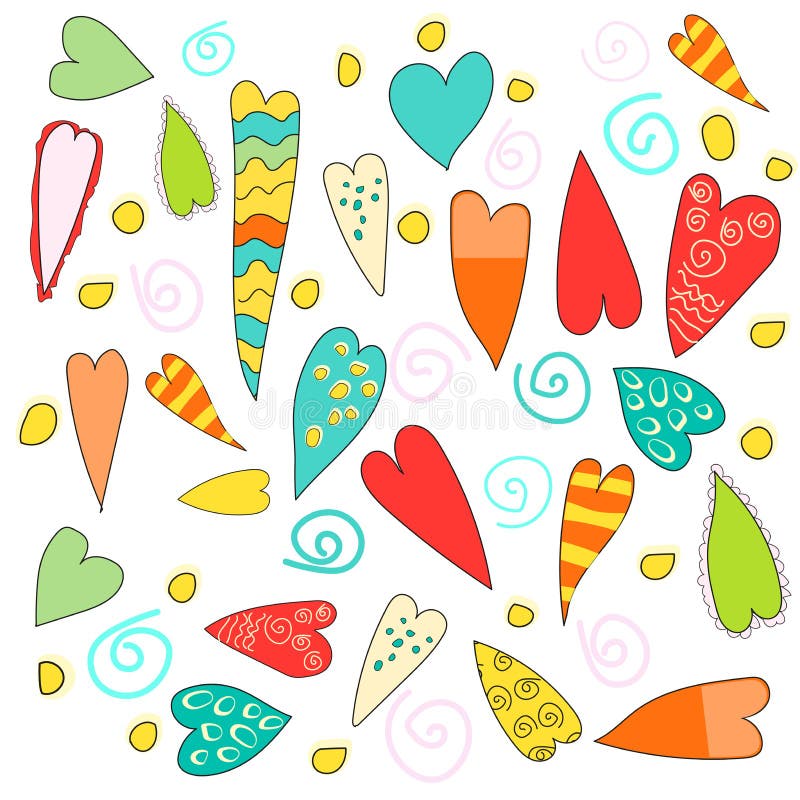 I cuori originali per il San Valentino Decorazione di una festa o delle nozze degli amanti illustrazione vettoriale I cuori originali per il San Valentino Decorazione di una festa o delle nozze degli amanti illustrazione vettoriale