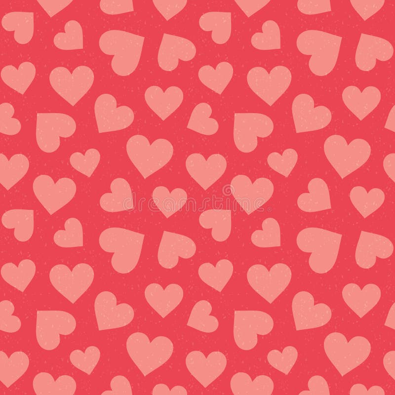 I cuori senza cuciture svegli modellano rosso di corallo royalty illustrazione gratis I cuori senza cuciture svegli modellano rosso di corallo royalty illustrazione gratis