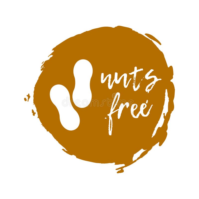 I dadi liberano l'etichetta Simboli di intolleranza dell'alimento Illustrazione di vettore royalty illustrazione gratis