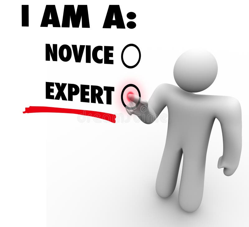 I Am An Expert Choose Experience Expertise Skill Level Stock