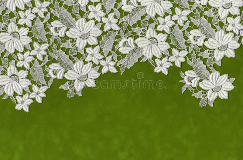 I fiori ricamati hanno posto sopra Libro Verde fotografia stock libera da diritti I fiori ricamati hanno posto sopra Libro Verde fotografia stock libera da diritti