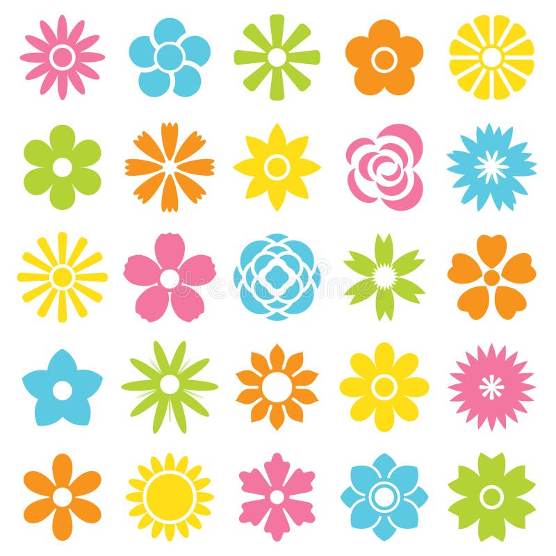 I fiori vector l'insieme illustrazione di stock I fiori vector l'insieme illustrazione di stock