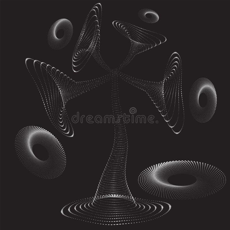 I funghi e le spore hanno punteggiato l'immagine astratta illustrazione di stock I funghi e le spore hanno punteggiato l'immagine astratta illustrazione di stock